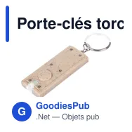 Porte-clés torche personnalisable avec logo - Günter - Miniature 3