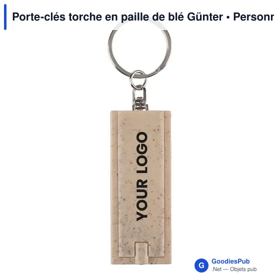 Porte-clés torche personnalisable avec logo - Günter - Image 4