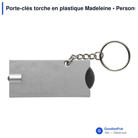 Porte-clés torche en plastique Madeleine - Image 2