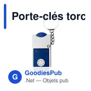 Porte-clés torche en plastique Madeleine - Miniature 3