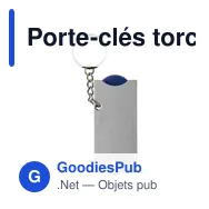 Porte-clés torche en plastique Madeleine - Miniature 5
