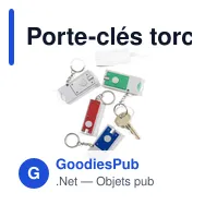 Porte-clés torche en plastique Madeleine - Miniature 6