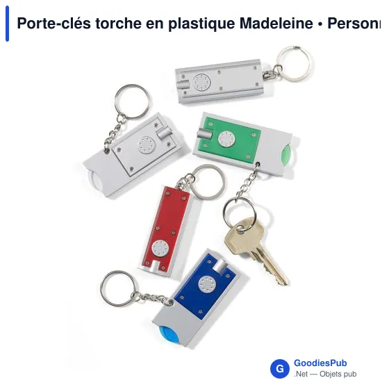 Porte-clés torche en plastique Madeleine - Image 6