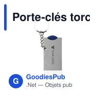 Porte-clés torche en plastique Madeleine - Miniature 7