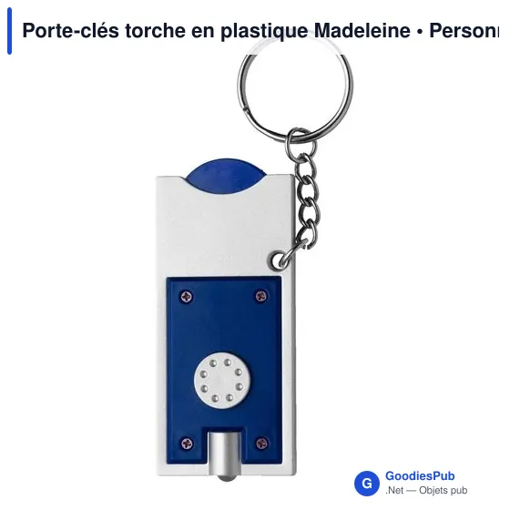 Porte-clés torche en plastique Madeleine - Image 8