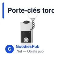 Porte-clés torche en plastique Madeleine - Miniature 10