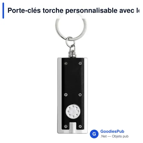 Porte-clés torche personnalisable avec logo - Mitchell