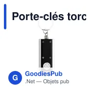 Porte-clés torche personnalisable avec logo - Mitchell - Miniature 2