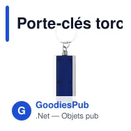 Porte-clés torche personnalisable avec logo - Mitchell - Miniature 4