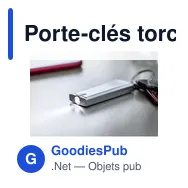 Porte-clés torche personnalisable avec logo - Mitchell - Miniature 6