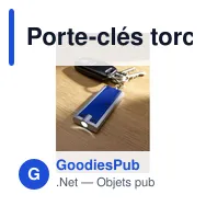 Porte-clés torche personnalisable avec logo - Mitchell - Miniature 8