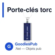Porte-clés torche personnalisable avec logo - Mitchell - Miniature 9