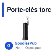 Porte-clés torche et décapsuleur Carla - Miniature 1