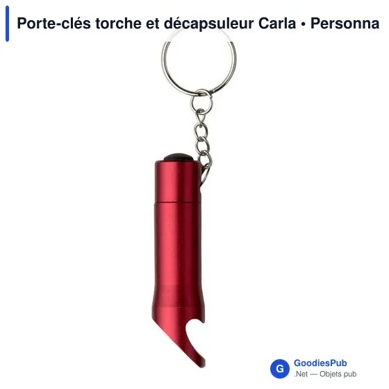 Porte-clés torche et décapsuleur Carla - Image 6