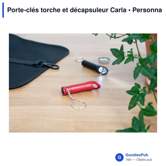 Porte-clés torche et décapsuleur Carla - Image 10