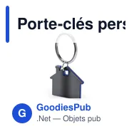 Porte-clés personnalisable en acier inoxydable avec logo - Zosin - Miniature 1