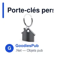 Porte-clés personnalisable en acier inoxydable avec logo - Zosin - Miniature 2