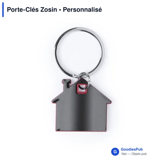 Porte-clés personnalisable en acier inoxydable avec logo - Zosin - Image 11