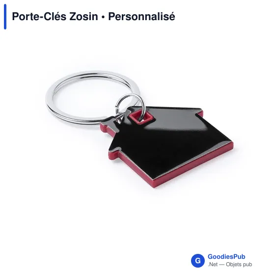 Porte-clés personnalisable en acier inoxydable avec logo - Zosin - Image 12