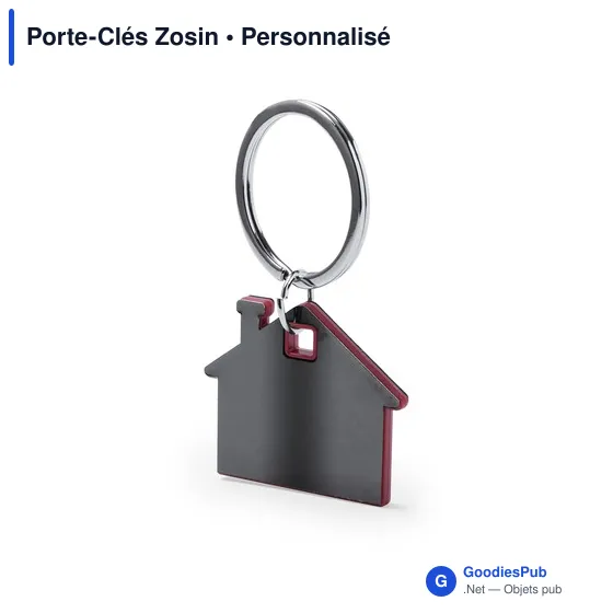 Porte-clés personnalisable en acier inoxydable avec logo - Zosin - Image 5