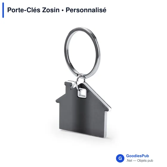 Porte-clés personnalisable en acier inoxydable avec logo - Zosin - Image 9