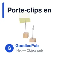Porte-clips en bois Malia - Miniature 1