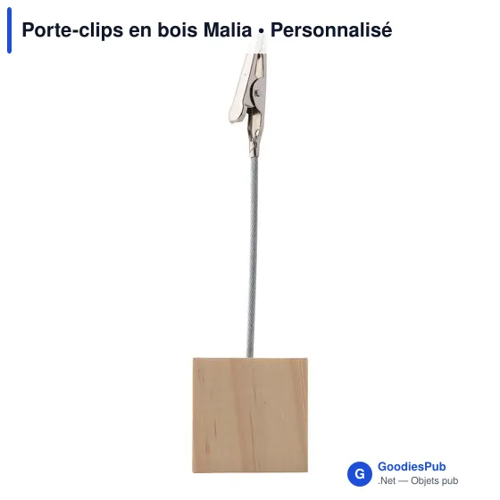 Porte-clips en bois Malia - Image 2