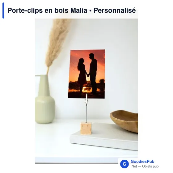 Porte-clips en bois Malia - Image 3