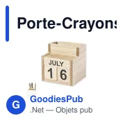 Porte-Crayons Calendrier Perpétuel Laorek - Miniature 1