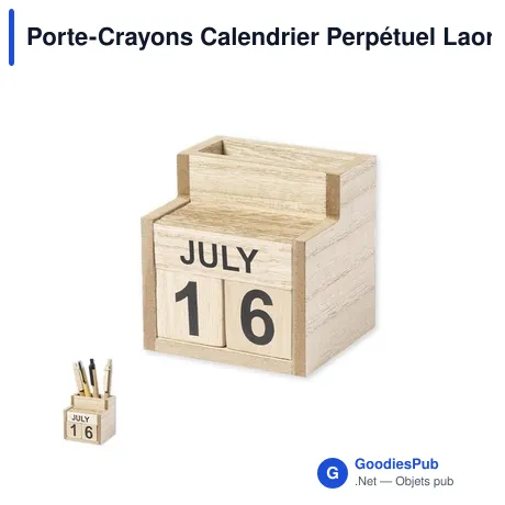 Porte-Crayons Calendrier Perpétuel Laorek