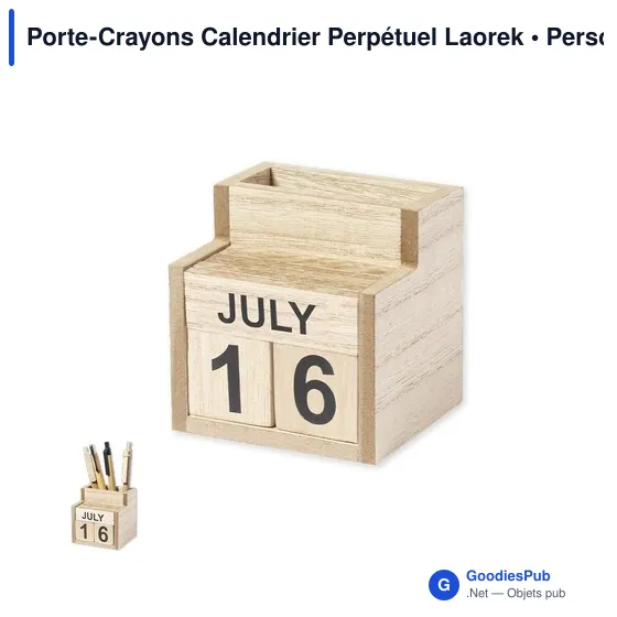 Porte-Crayons Calendrier Perpétuel Laorek - Image 1