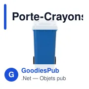 Porte-Crayons personnalisable en forme de conteneur avec logo - Miniature 1