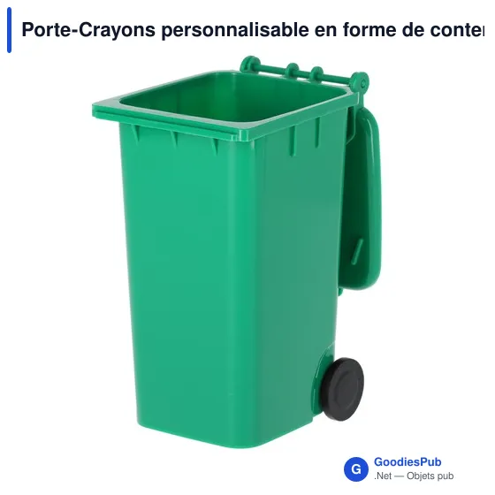 Porte-Crayons personnalisable en forme de conteneur avec logo - Image 3