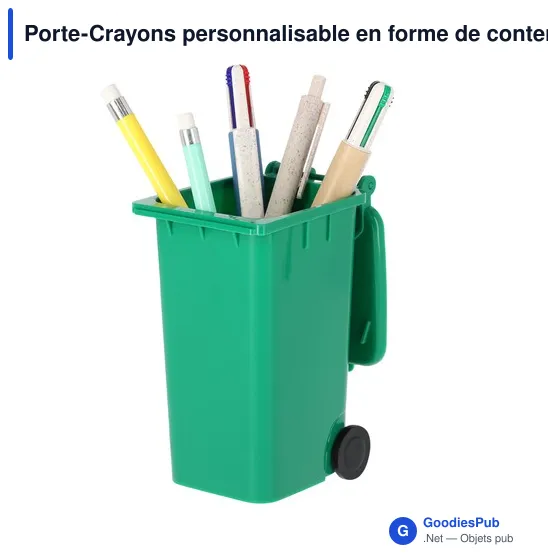 Porte-Crayons personnalisable en forme de conteneur avec logo - Image 4