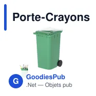 Porte-Crayons personnalisable en forme de conteneur avec logo - Miniature 10