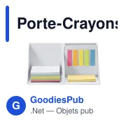 Porte-Crayons Porte Notes Trigris - Miniature 2
