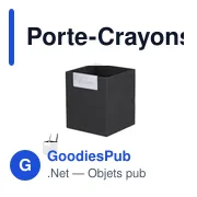 Porte-Crayons personnalisable en RPET - Logo en option - Miniature 1