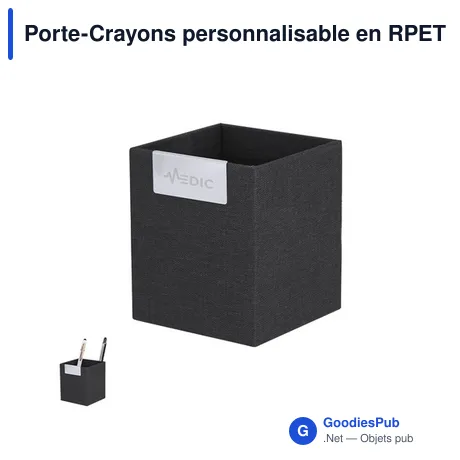 Porte-Crayons personnalisable en RPET - Logo en option