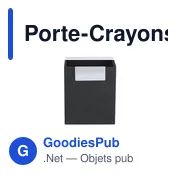 Porte-Crayons personnalisable en RPET - Logo en option - Miniature 2