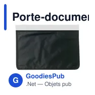 Porte-documents A4 zippé personnalisable avec logo - Giuseppe - Miniature 1