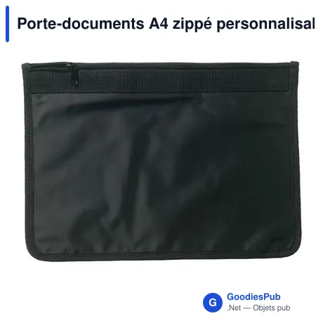 Porte-documents A4 zippé personnalisable avec logo - Giuseppe