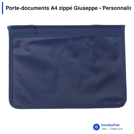 Porte-documents A4 zippé personnalisable avec logo - Giuseppe - Image 5