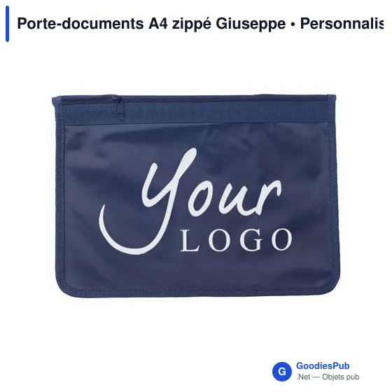 Porte-documents A4 zippé personnalisable avec logo - Giuseppe - Image 7