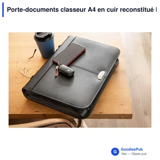 Porte-documents classeur A4 personnalisable en cuir reconstitué Liloavec logo - Image 2