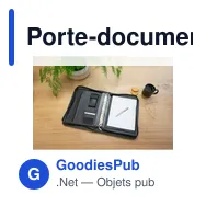 Porte-documents classeur A4 personnalisable en cuir reconstitué Liloavec logo - Miniature 3
