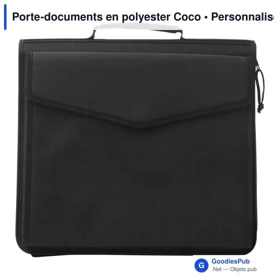 Porte-documents personnalisable en polyester avec logo - Coco - Image 1