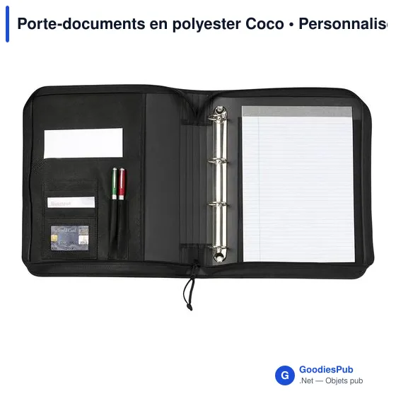 Porte-documents personnalisable en polyester avec logo - Coco - Image 2