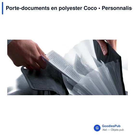 Porte-documents personnalisable en polyester avec logo - Coco - Image 4