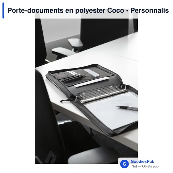 Porte-documents personnalisable en polyester avec logo - Coco - Image 6