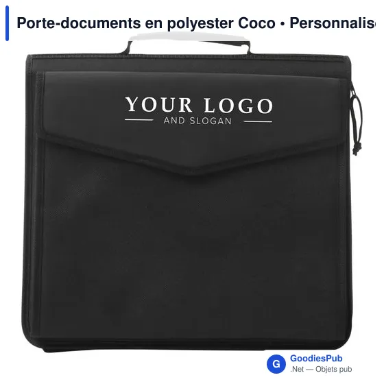 Porte-documents personnalisable en polyester avec logo - Coco - Image 7